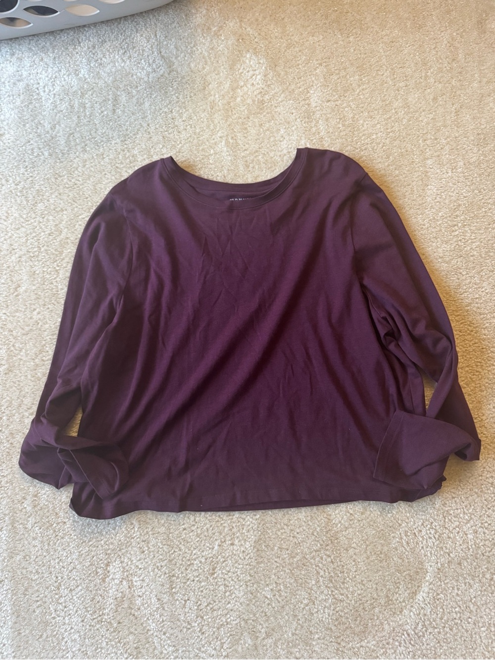Cropped purple old navy long sleeve shirt